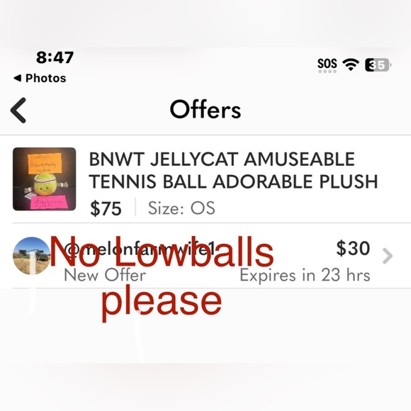 RETIRED 1 BNWT JELLYCAT AMUSEABLE TENNIS BALL ADORABLE PLUSH - Picture 12 of 12